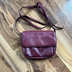 Maroon colored purse